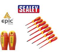 Sealey 8 Piece VDE PZ/PH/SL Screwdriver Set 1000v AC - 1500v DC Hybrid AK6124