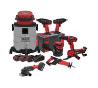 Sealey CP20VCOMBO4 8 x 20V Cordless Tool Combo - 4 Batteries