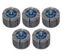 Sealey Abrasive Flap Wheel 80 x 40mm 80Grit 6mm Shaft - Pack of 5