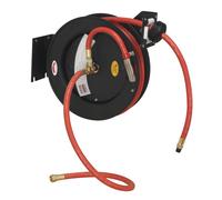 Sealey SA84 Retractable Air Hose Steel Reel 8m Ø10mm ID Rubber Hose