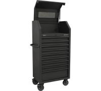 Sealey 9 Drawer Tower Tool Roller Cabinet and Power Strip Black