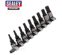 Sealey AK7986 9pc 3/8"Sq Drive Hex Key Socket Bit Set - Black Series