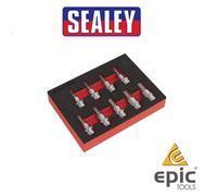 Sealey 9 Piece Hex/Allen Key Socket Bit Set 3/8" Sq Dr In EVA 4mm-12mm AK6240