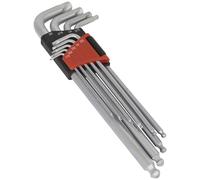 Sealey AK7181 9pc Lock-On™ Ball-End Hex Key Set - Imperial