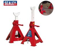 Sealey AAS5000 Axle Stands (Pair) 5tonne Capacity per Stand Auto Rise Ratchet