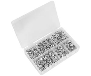 Sealey AB031FN Flange Nut Assortment 390pc M5-M12 Serrated DIN 692...