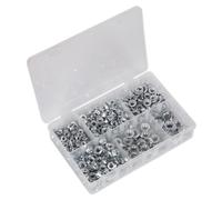 Sealey Ab031Fn Flange Nut Assortment 390Pc M5-M12 Serrated Din 6923 Metric