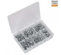 Sealey Flange Nut Assorted 390pc Serrated M5-M12 DIN 6923 - Part No. AB031FN