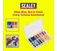 Sealey AB038MT 200 ASSORTED Insulated Electrical Wire Terminal Crimp Connectors
