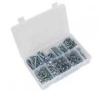 Sealey Self-Drilling Screw Assortment AB061SDH - 410pc Hex Head Zinc DIN 7504K