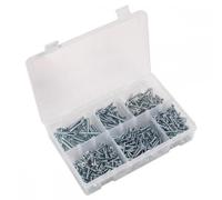Sealey AB062STCS Self-Tapping Screw Assortment Din 7982 510Pc Countersunk Pozi Zinc