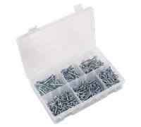 Sealey AB062STCS Zinc Plated Self-Tapping Countersunk Pozi Screw Assortment 510p