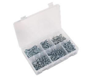 Sealey AB062STCS Zinc Plated Self-Tapping Countersunk Pozi Screw Assortment 510p