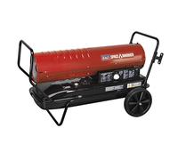 Sealey AB2158 Space Warmer Paraffin Kerosene & Diesel Heater with Wheels, 215Kbtu/Hr, Red