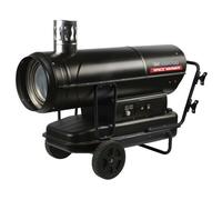 Sealey 170,000Btu/hr Indirect Space Warmer Kerosene/Diesel Heater with Wheels - ABI1700, Black