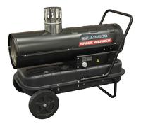 Sealey 68,000Btu/hr Indirect Space Warmer Kerosene/Diesel Heater with Wheels - ABI600