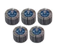 Sealey Abrasive Flap Wheel 80 x 40mm 6mm Shaft Assorted Grit 5 Pack FW8040ASS