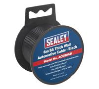 Sealey AC0806B Automotive Cable Thick Wall 8A 6M Black