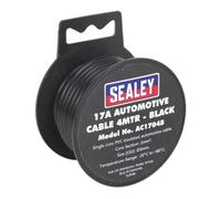 Sealey AC1704B Automotive Cable Thick Wall 17A 4M Black