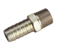 Sealey AC41 Screwed Tailpiece Male 3/8inBspt - 3/8in Hose Pack Of 5