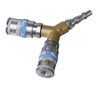 Sealey AC55 Twin Coupling Bodies Y-Adaptor