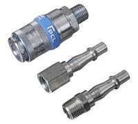 Sealey Air Tool Coupling Kit AC60 - 1/4" BSP - Pack of 3