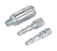 Sealey Air Tool Coupling Kit AC60 - 1/4" BSP - Pack of 3