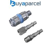 Sealey AC60 P ir Tool Coupling Kit 1/4"BSPT 3pc