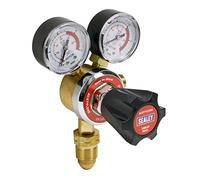 Sealey Acetylene Regulator, Bull Nose Adaptor and 3/8" Hose Union - SGA40