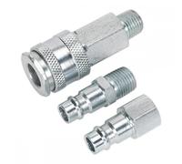 Sealey ACH60 Air Tool Coupling Kit 1/4inBsp High Flow