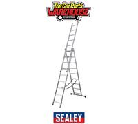 Sealey ACL3 Aluminium Extension Combination Ladder 3x9 EN 131