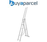 Sealey ACL312 Extension Combination Ladder 3 x 12 Aluminium - EN 131