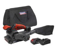 Sealey ACP20VBS 20v Cordless Belt Sander 76mm 1 x 2ah Li-ion Charger Bag
