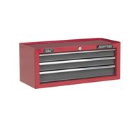 Sealey Add-On Chest 3 Drawer with Ball Bearing Runners - Red/Grey Tool Chest