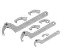 Sealey Adjustable C-Spanner Hook & Pin Wrench Set 11Pc Smc2