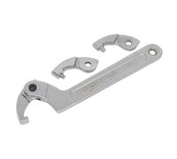 Sealey SMC2M Adjustable C Spanner - Hook & Pin Wrench Set 4Pc 32-76Mm