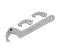 Sealey SMC2M Adjustable C Spanner - Hook & Pin Wrench Set 4Pc 32-76Mm