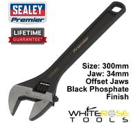 Sealey Adjustable Wrench 300mm Jaw Capacity 34mm Pipe Spanner Tool Premier