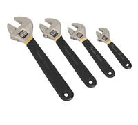 Sealey Adjustable Wrench Set 4Pc Ni-Fe Finish Ak9935