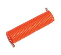 Sealey AH10C/8 Air Hose Pipe Line 10m x 8mm With 1/4" BSP Unions PU Coiled