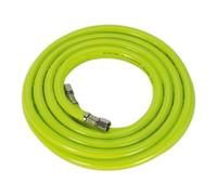Sealey Ahfc5 Air Hose High Visibility 5Mtr X ?8Mm with 1/4In Bsp Unions