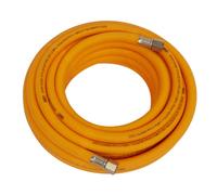 Sealey Ahhc10 Air Hose 10Mtr X ?8Mm Hybrid High Visibility with 1/4In Bsp Unions
