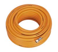 Sealey Air Hose 20M X 8mm Hybrid High-Visibility With 1/4"bsp Unions