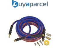 Sealey AHK02 Extra-Heavy-Duty Air Hose Kit with Connectors 15m x 10mm