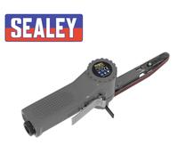 SEALEY AIR BELT SANDER 10MM X 330MM SANDING MACHINE FINGER FILE & 3 BELTS S01046