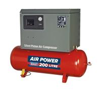 Sealey Air Compressor 200L Belt Drive 3hp Cast Cylinders Low Noise SAC2203BLN