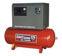 Sealey Air Compressor 270L Belt Drive 5.5Hp 3Ph 2-Stage With Cast Cylinders Low Noise Sac42755Bln