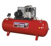 Sealey Air Compressor 500L Belt Drive 7.5Hp 3Ph 2-Stage With Cast Cylinders Sac55075B