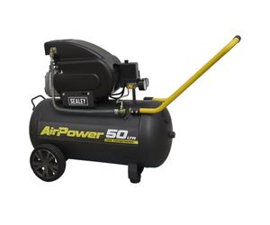Sealey Air Compressor 50l Direct Drive 2hp Heavy Duty Induction Motor
