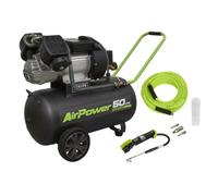 Sealey Air Compressor 50L Direct Drive 3Hp & Air Accessory Kit Sac5030Vekit